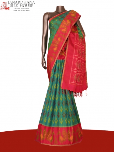 Designer Exclusive Handloom Ikat Soft Silk Saree